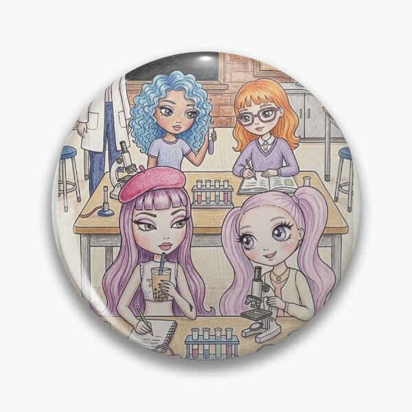 Item preview, Title: Cute Anime Girls Science Lab Classroom Art designed and sold by SofiaByCruti.