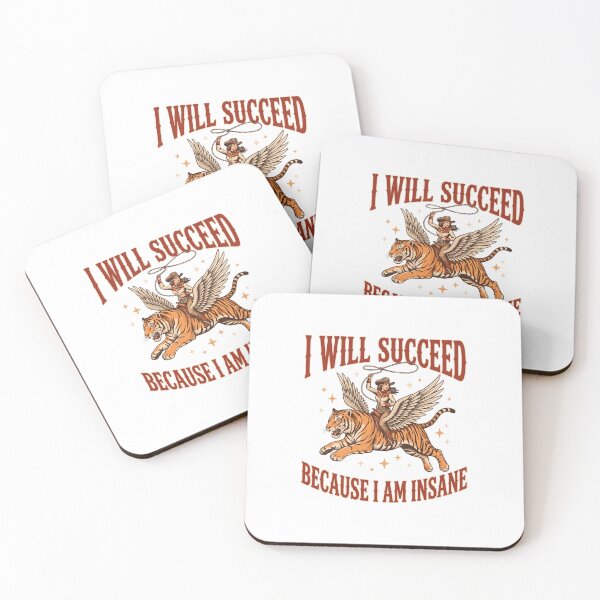 Item preview, Funny Cowgirl Tiger I Will Succeed Because I Am Insane designed and sold by GinaGrave.