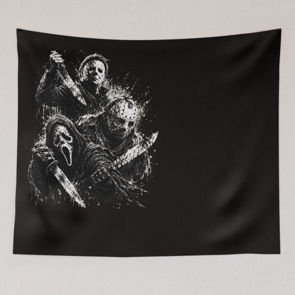 Item preview, Halloween Tshirts Michael Myers Jason Voorhees Ghost Face Retro Horror Collection designed and sold by Hydlaaksmndriss.
