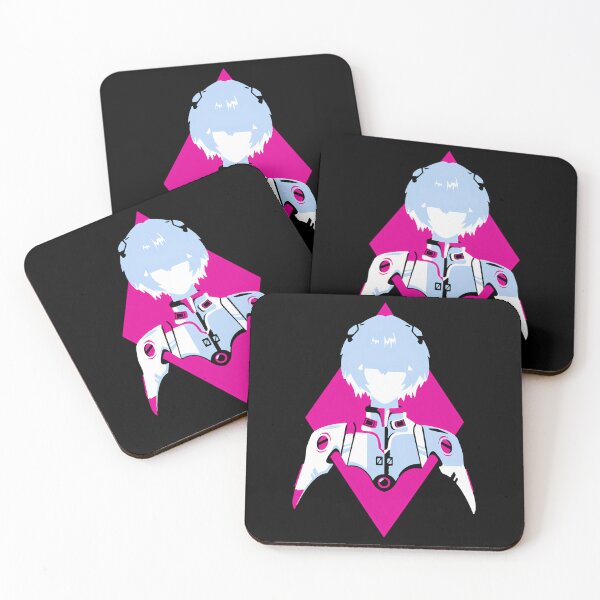 Item preview, Blue-Haired Pilot Portrait In Pink Diamond Frame designed and sold by MetaCollins.