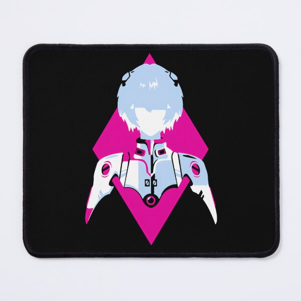 Item preview, Blue-Haired Pilot Portrait In Pink Diamond Frame designed and sold by MetaCollins.
