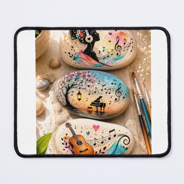 Item preview, Hand Painted Music Stones – Colorful Musical Rock Art Collection designed and sold by Arts121.