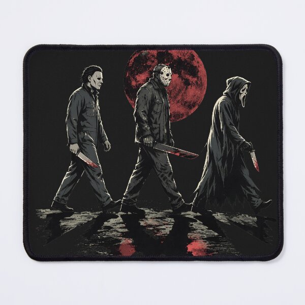 Item preview, Halloween Tshirts Michael Myers Jason Voorhees Ghost Face Horror Movie Characters Abbey Road designed and sold by Hydlaaksmndriss.