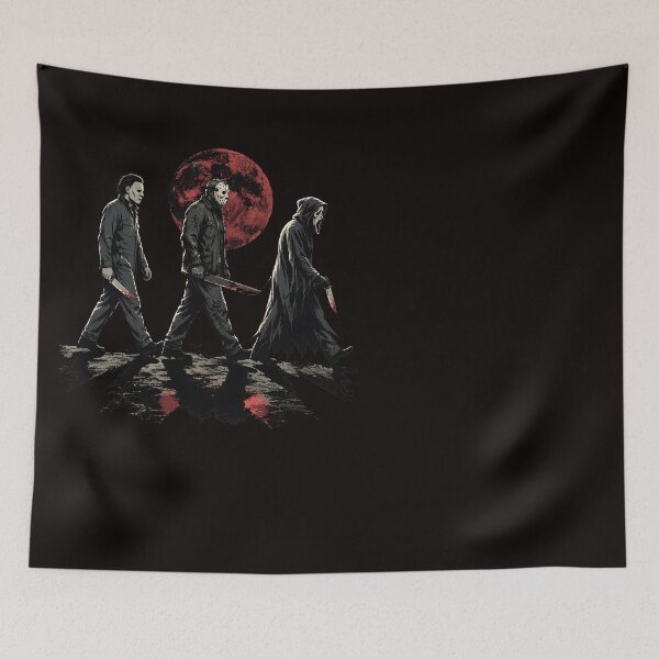 Item preview, Halloween Tshirts Michael Myers Jason Voorhees Ghost Face Horror Movie Characters Abbey Road designed and sold by Hydlaaksmndriss.