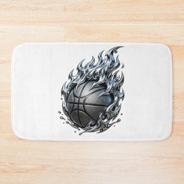 Item preview, Liquid Metal Chrome Flaming Basketball designed and sold by DripCultureLab.