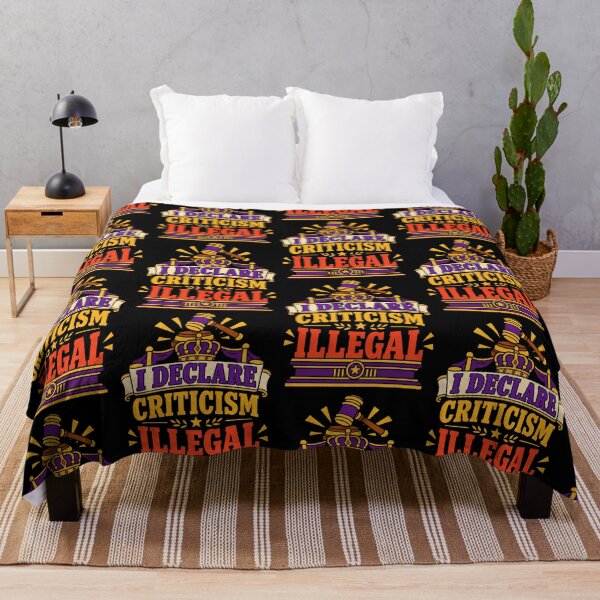 Item preview, I Declare Criticism Illegal – Funny Anti Criticism Quote designed and sold by TeeTimeTreasure.