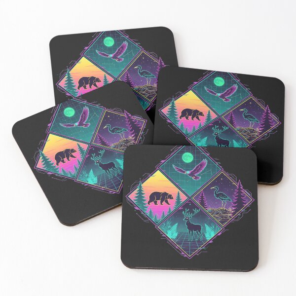 Item preview, Retro Wildlife Forest Moon Badge Tee designed and sold by LolaPort5.