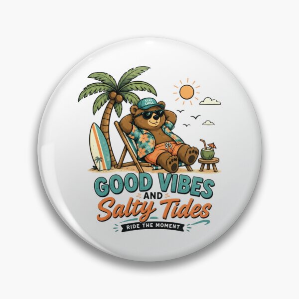 Artikelvorschau, Gute Vibes und salzige Gezeiten – Chill Bear Art entworfen und verkauft von Ocea-nWhitlow.