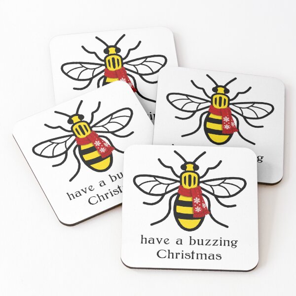 Item preview, Manchester Worker Bee buzzing Christmas designed and sold by bravoalpha.