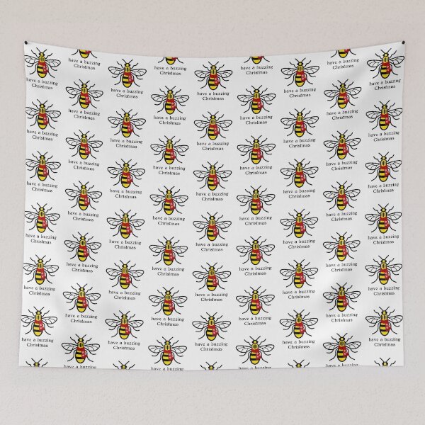 Item preview, Manchester Worker Bee buzzing Christmas designed and sold by bravoalpha.