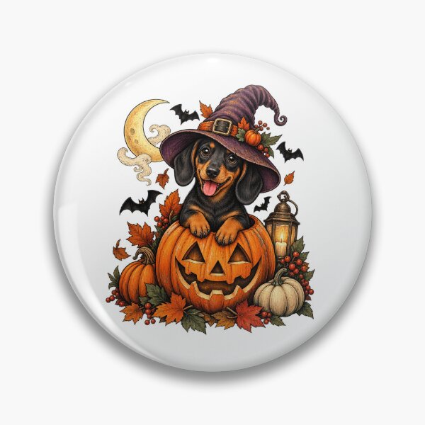 Item preview, Cute Dachshund Witch Halloween designed and sold by afr-saad.