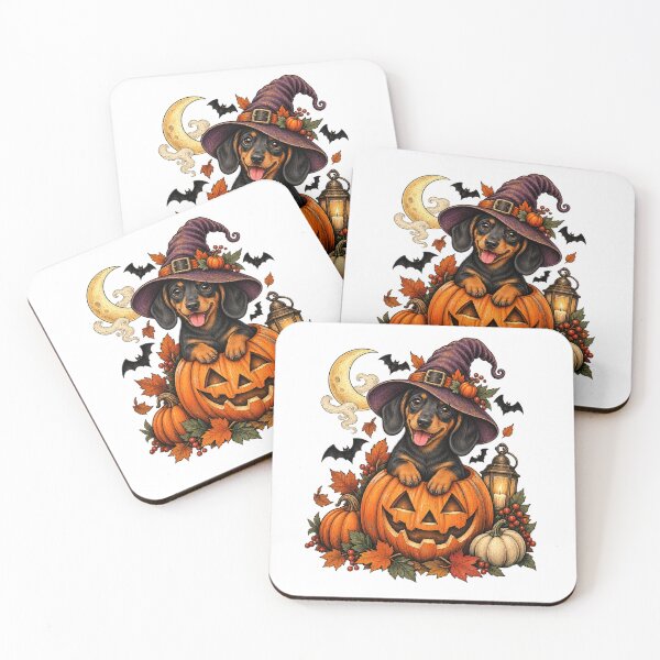 Item preview, Cute Dachshund Witch Halloween designed and sold by afr-saad.