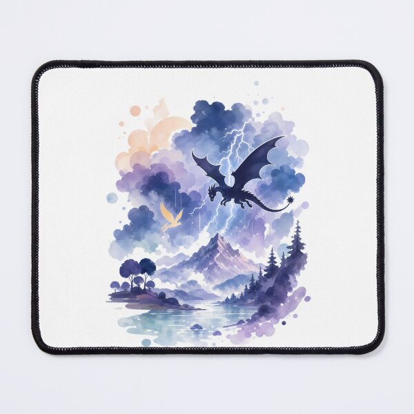 Item preview, Ethereal Dragon and Golden Bird Mountain Landscape designed and sold by Rising Drake.