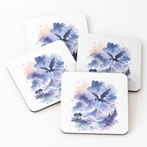 Item preview, Ethereal Dragon and Golden Bird Mountain Landscape designed and sold by Rising Drake.