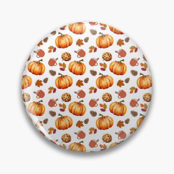 Item preview, Cozy Autumn Seamless Pattern with Pumpkins, Cookies, Hot Drinks, Leaves and Pine Cones designed and sold by BigDigital.