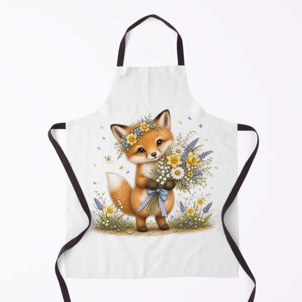 Item preview, Floral Fox with Flowers designed and sold by PetalGarden.
