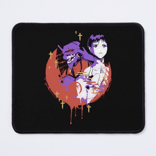 Item preview, Shinji Ikari And EVA Unit 01 Glitch With Crosses designed and sold by AsiaKautzer.