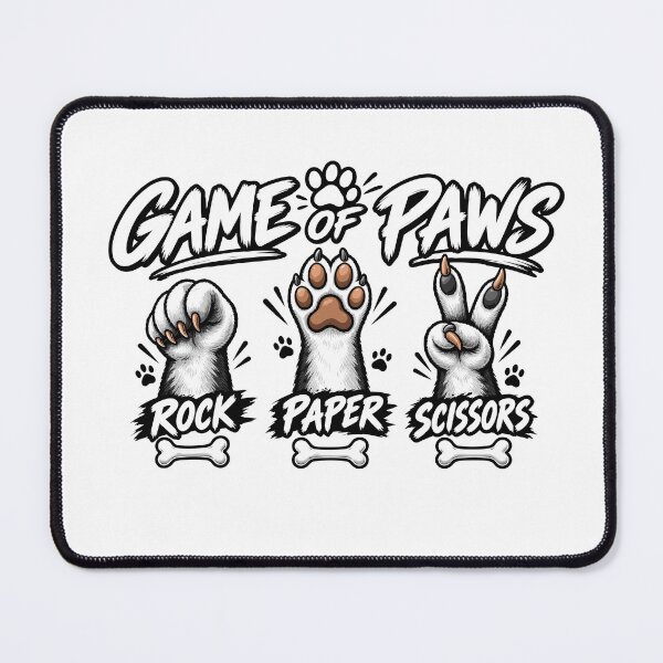 Item preview, Game Of Paws Dog Rock Paper Scissors Funny Dog Lover Rescue Pet Cute Paw Print designed and sold by ZIGLWORKS.