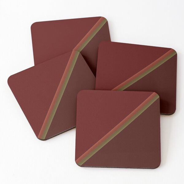 Item preview, Minimalist Maroon Color with Bright Red and Olive Green Diagonal Ribbon designed and sold by pluielegere.
