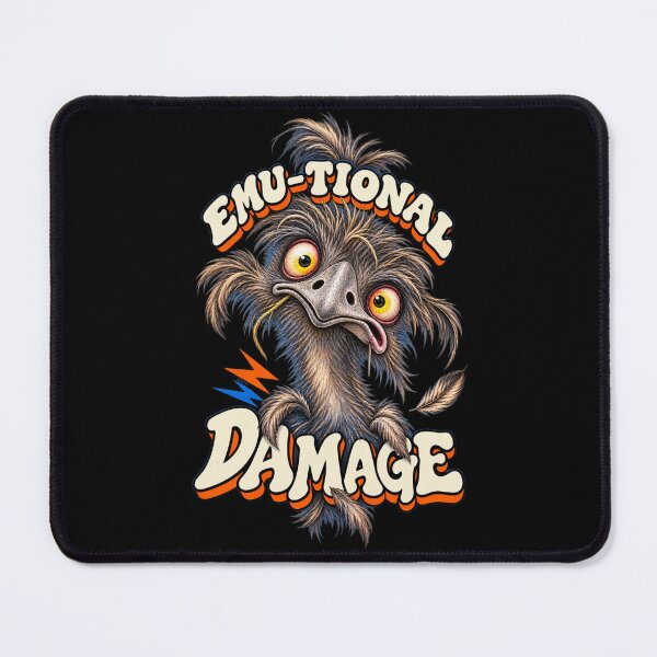Item preview, Emu-Tional Damage Funny Aussie Emu Design designed and sold by EverclearDesign.