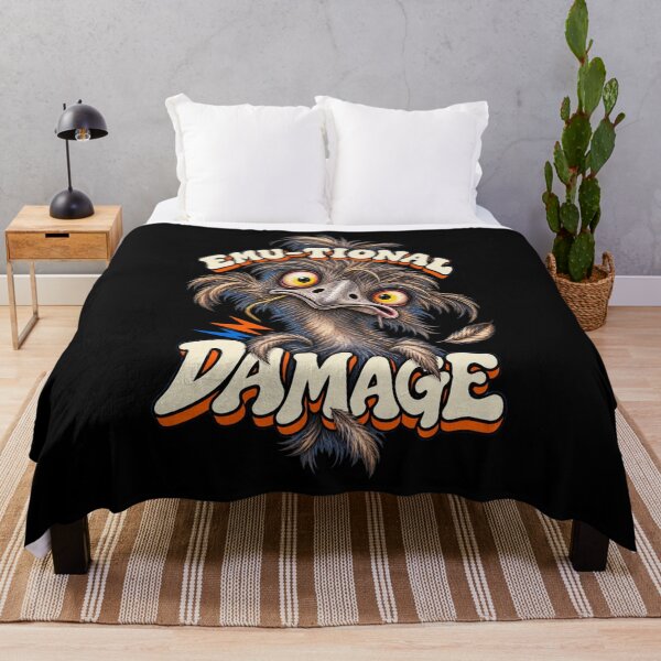 Item preview, Emu-Tional Damage Funny Aussie Emu Design designed and sold by EverclearDesign.