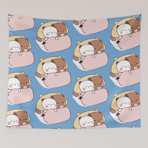 Item preview, Bubu Dudu Sleeping on Pillow  designed and sold by ThePurplePrints.