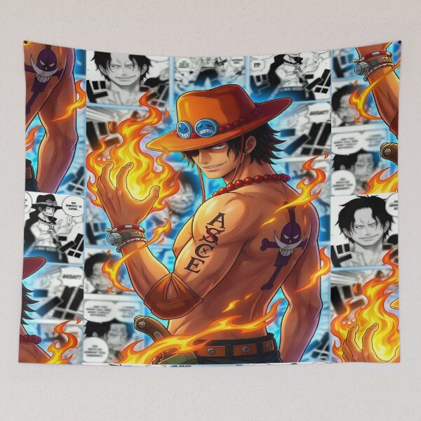 Item preview, One Piece Portgas D. Ace Fire Fist Wallpaper Aesthetic Anime Artwork designed and sold by Matt_Smith.