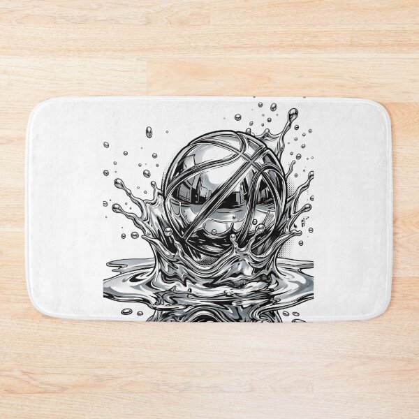 Item preview, Silver Chrome Basketball Splash designed and sold by DripCultureLab.
