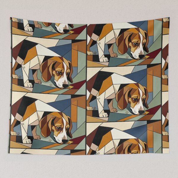 Item preview, cubist animal artwork designed and sold by forget45studio.