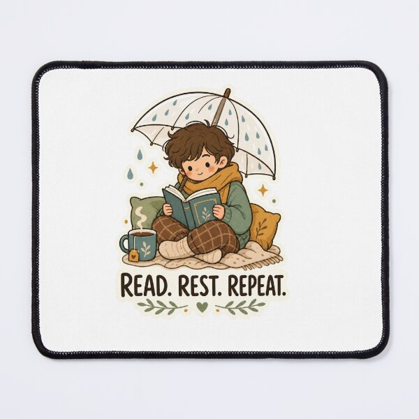 Item preview, Cozy Rainy Day Reader – Read Rest Repeat designed and sold by sousou-83.