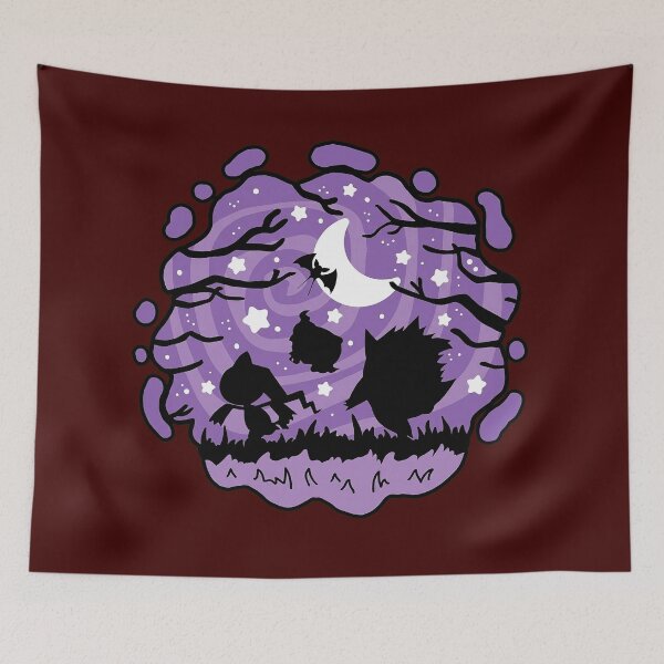 Item preview, Purple Cosmic Hands Moon Art designed and sold by ernestsimone.