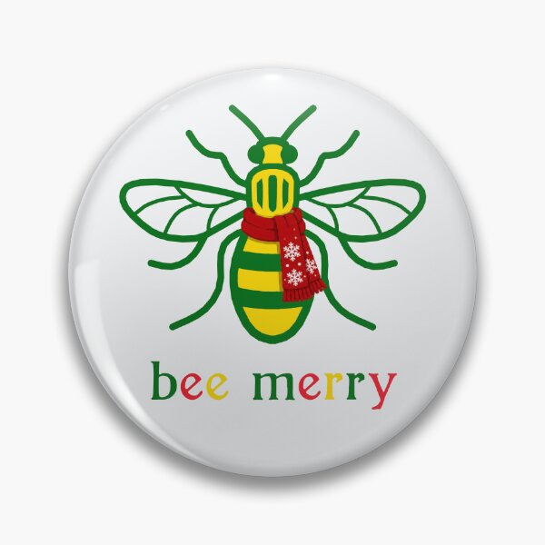 Item preview, Manchester Worker Bee Merry Christmas green-yellow-red designed and sold by bravoalpha.