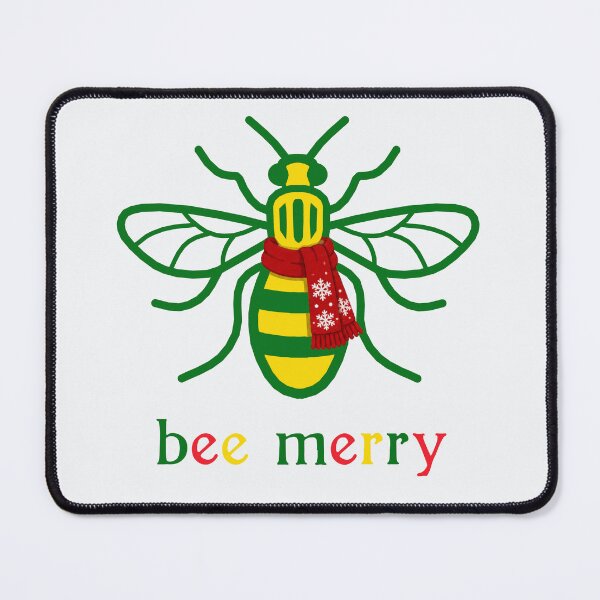 Item preview, Manchester Worker Bee Merry Christmas green-yellow-red designed and sold by bravoalpha.