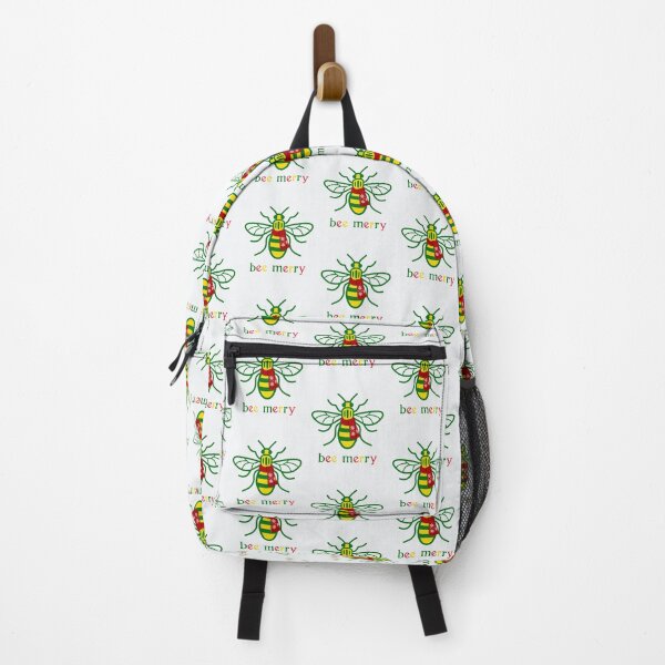 Item preview, Manchester Worker Bee Merry Christmas green-yellow-red designed and sold by bravoalpha.