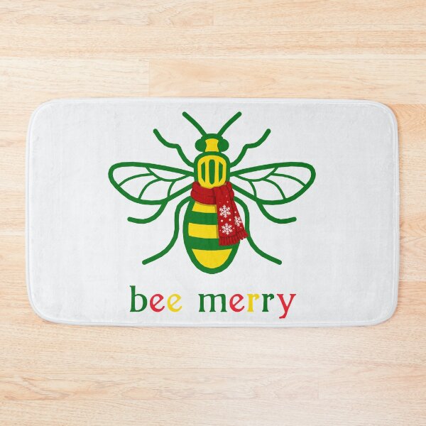 Item preview, Manchester Worker Bee Merry Christmas green-yellow-red designed and sold by bravoalpha.