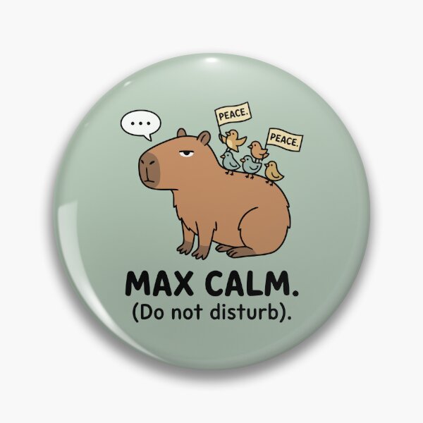 Item preview, Max Calm Do Not Disturb Capybara With Birds designed and sold by Amir Faysal.