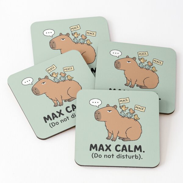 Item preview, Max Calm Do Not Disturb Capybara With Birds designed and sold by Amir Faysal.