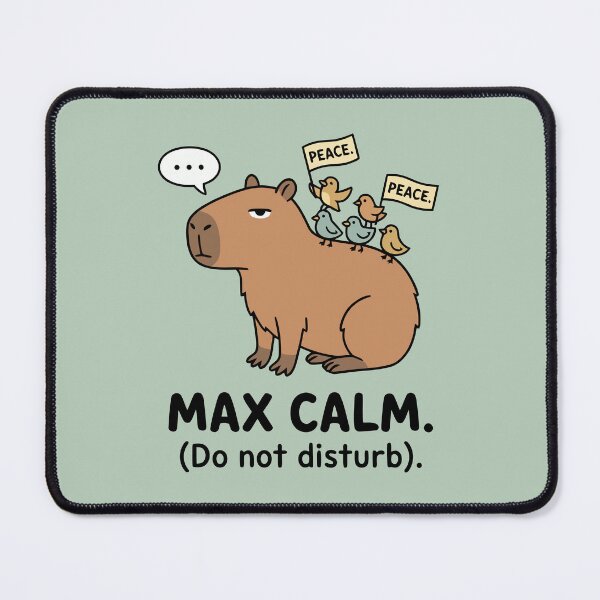 Item preview, Max Calm Do Not Disturb Capybara With Birds designed and sold by Amir Faysal.