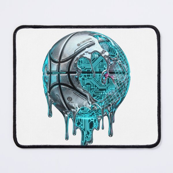 Item preview, Cybernetic Neon Circuit Chrome Basketball designed and sold by DripCultureLab.