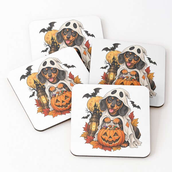 Item preview, Cute Dachshund Ghost Halloween  designed and sold by afr-saad.