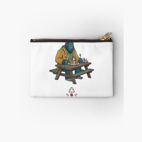 Item preview, Playful Sasquatch Enjoying Pancakes at Picnic Table designed and sold by Whimsy Trail Co.