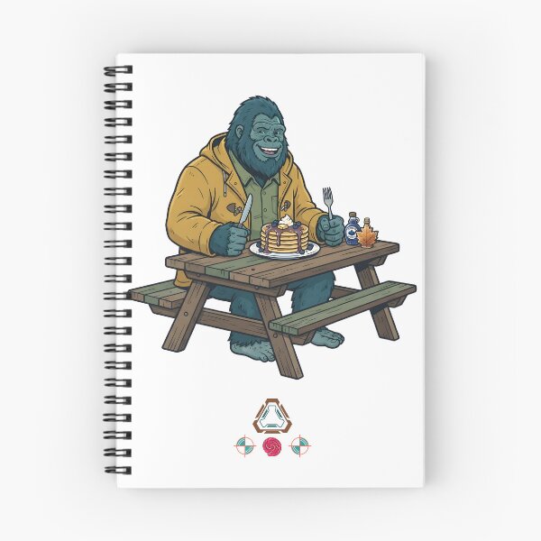 Item preview, Playful Sasquatch Enjoying Pancakes at Picnic Table designed and sold by Whimsy Trail Co.