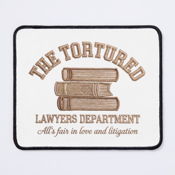 Item preview, The Tortured Lawyers Department - Lawyer Humor Parody & Book Stack Design designed and sold by Shopeon Designs.