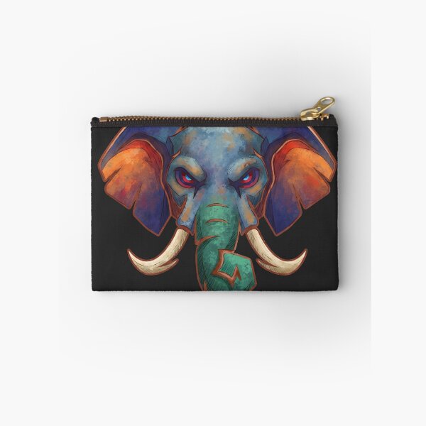 Item preview, Fierce Painted Elephant Head Fantasy Wildlife Art designed and sold by artscripts.