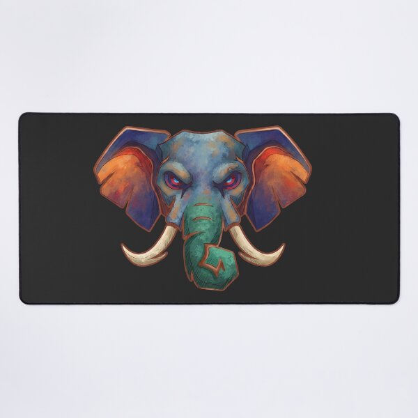 Item preview, Fierce Painted Elephant Head Fantasy Wildlife Art designed and sold by artscripts.