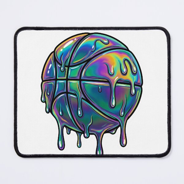 Item preview, Iridescent Oil Slick Melting Basketball designed and sold by DripCultureLab.