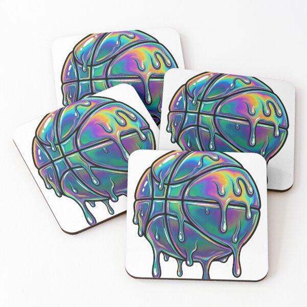 Item preview, Iridescent Oil Slick Melting Basketball designed and sold by DripCultureLab.