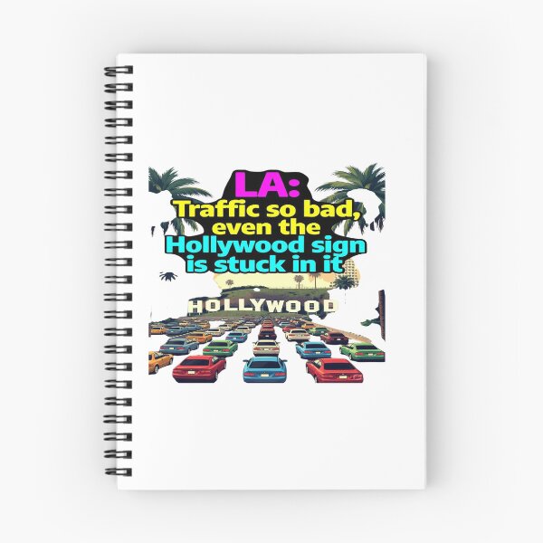 Item preview, Funny LA Traffic Hollywood Sign Stuck in Traffic Los Angeles California Shirt designed and sold by Sushikidsntod.