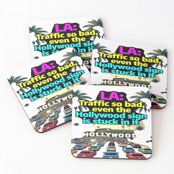 Item preview, Funny LA Traffic Hollywood Sign Stuck in Traffic Los Angeles California Shirt designed and sold by Sushikidsntod.