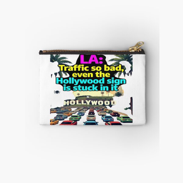 Item preview, Funny LA Traffic Hollywood Sign Stuck in Traffic Los Angeles California Shirt designed and sold by Sushikidsntoddlers.